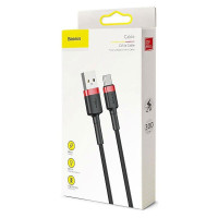 Кабель Baseus Cafule Cable USB For Type-C 2A 3m Red+Black
