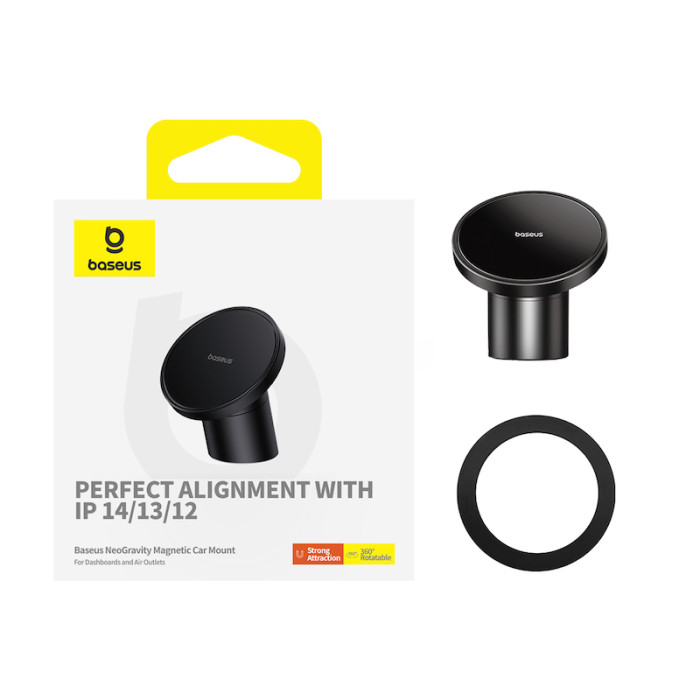 Автотримач для телефона Baseus NeoGravity Magnetic Car Mount (For Dashboards and Air Outlets) Cluster Black