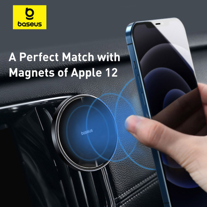 Автотримач для телефона Baseus NeoGravity Magnetic Car Mount (For Dashboards and Air Outlets) Cluster Black