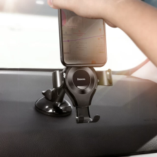 Автотримач для телефона Baseus Osculum Type Gravity Car Mount Black