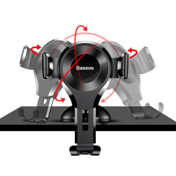 Автотримач для телефона Baseus Osculum Type Gravity Car Mount Black