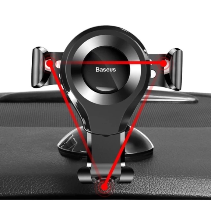 Автотримач для телефона Baseus Osculum Type Gravity Car Mount Black