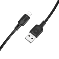 Кабель BOROFONE BX113 Lenny silicone charging data cable iP(L=1M) Black