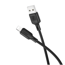 Кабель BOROFONE BX113 Lenny silicone charging data cable iP(L=1M) Black