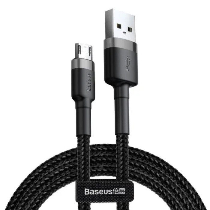 Кабель Baseus Cafule Cable USB For Micro 1.5A 2m Gray+Black