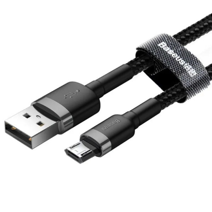 Кабель Baseus Cafule Cable USB For Micro 1.5A 2m Gray+Black