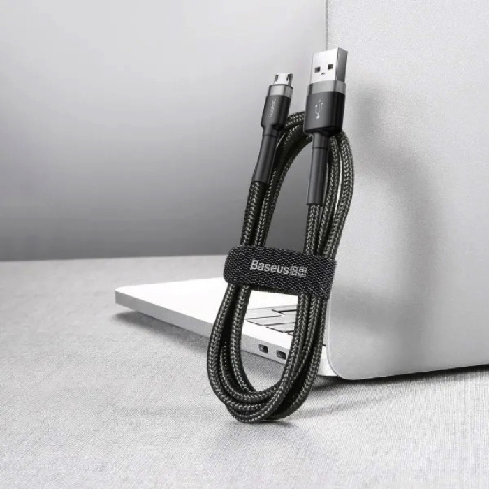 Кабель Baseus Cafule Cable USB For Micro 1.5A 2m Gray+Black