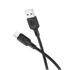 Кабель BOROFONE BX113 Lenny silicone charging data cable Micro(L=2M) Black