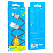 Кабель BOROFONE BX83 iP Famous silicone charging data cable Black
