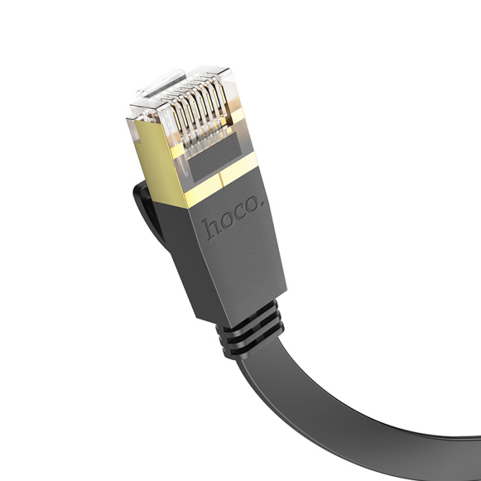 Мережевий кабель HOCO US07 General pure copper flat network cable(L=20M) Black