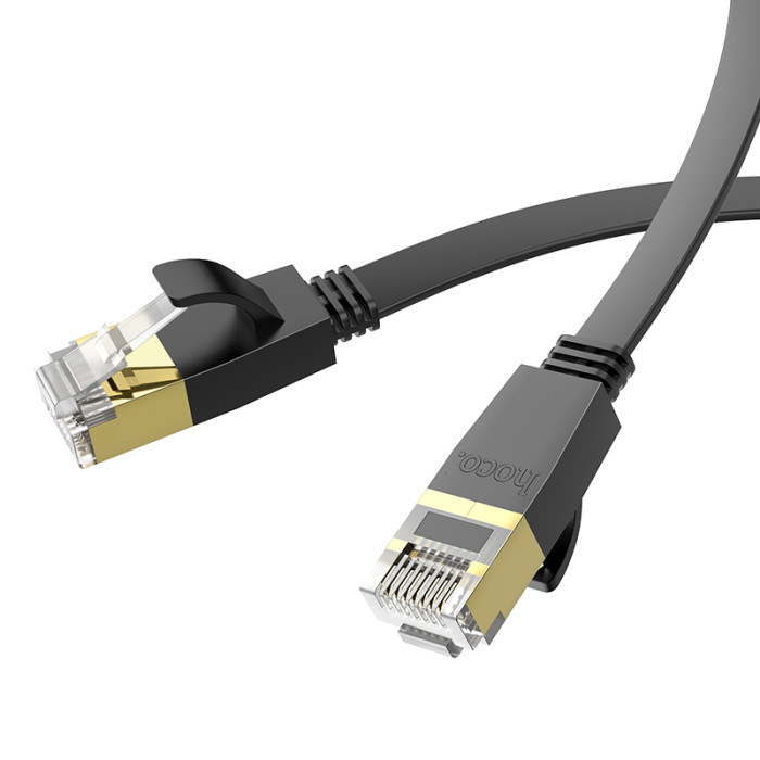 Мережевий кабель HOCO US07 General pure copper flat network cable(L=20M) Black