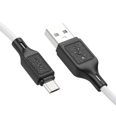 Кабель HOCO X90 Cool silicone charging data cable for Micro White