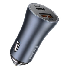 Автомобільний зарядний пристрій Baseus Golden Contactor Pro Dual Car Charger U+C 40W (With Cable Type-C/ iP 1m) Dark Grey