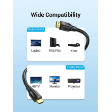 Кабель Vention HDMI-HDMI, 1.5 м, v2.1, (AANBG)