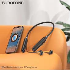 Бездротові спортивні навушники BOROFONE BE64 Perfect neckband BT earphones Black