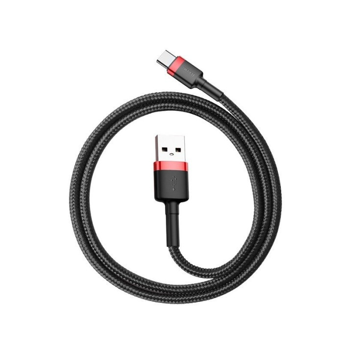 Кабель Baseus Cafule Cable USB For Type-C 3A 1m Red+Black