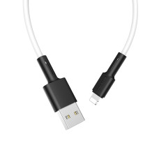 Кабель BOROFONE BX31 USB to iP 2.4A, 1m, silicone, TPE connectors, White