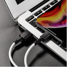 Кабель BOROFONE BX31 USB to iP 2.4A, 1m, silicone, TPE connectors, White