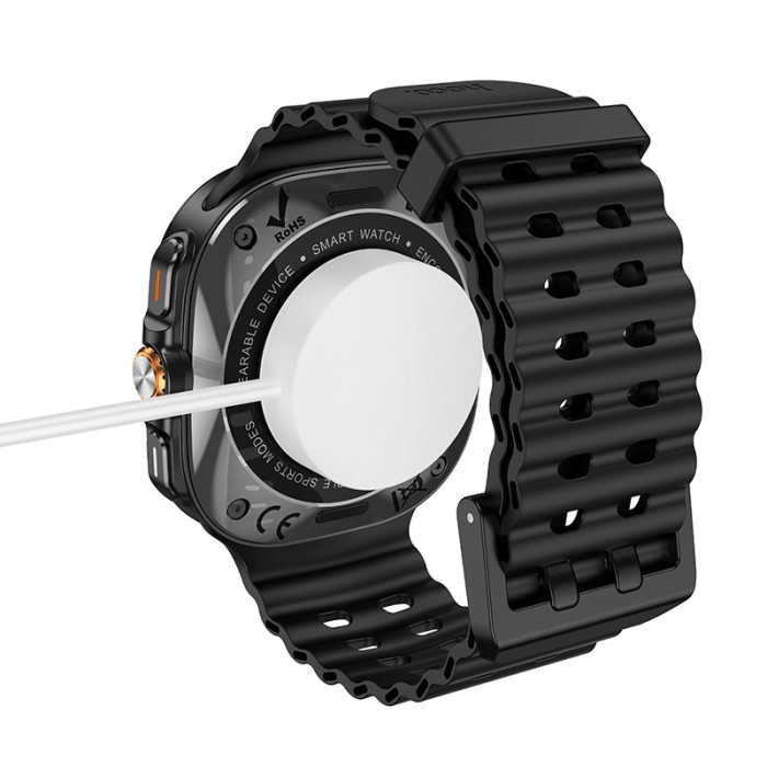 Бездротовий зарядний пристрій для смарт-годинника HOCO Y29/Y42 Ultra/Y43 AMOLED Smart sports watch charging cable White