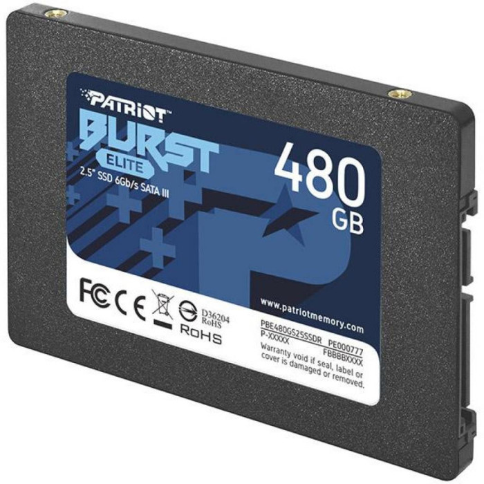 Накопичувач SSD Patriot Burst Elite 480GB 2.5" 7mm SATAIII TLC 3D