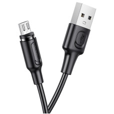 Кабель BOROFONE BX41 USB to Micro 2.4A, 1m, PVC, PVC connectors, magnetic, Black