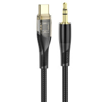Аудіокабель HOCO UPA25 Transparent Discovery Edition Digital audio conversion cable Type-C Black