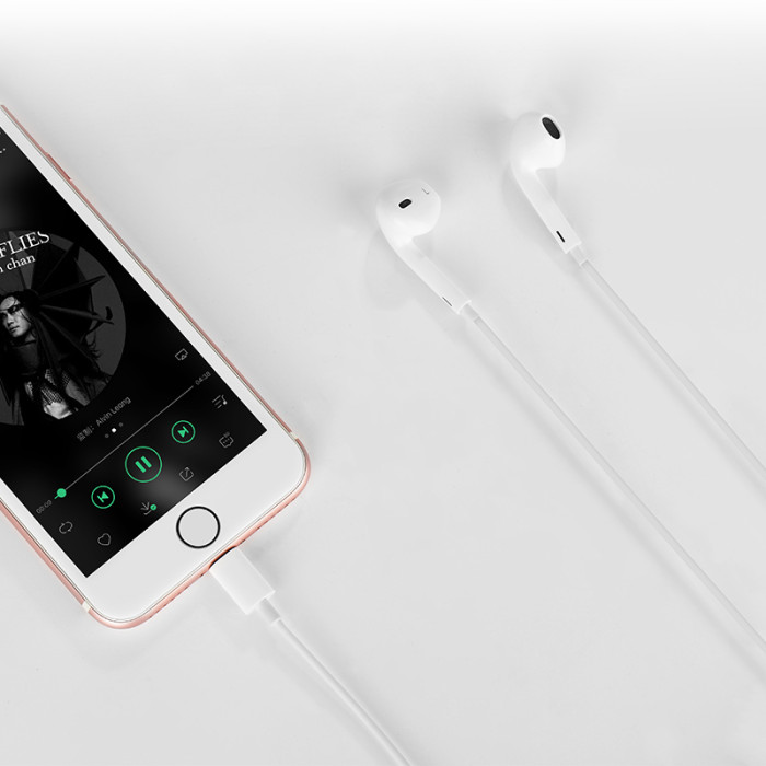Навушники дротові HOCO L7 Plus Original (Lightning) White