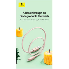 Кабель Baseus Habitat Series Fast Charging Cable USB to iP 2.4A 2m Wheat Pink