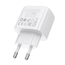 Мережевий зарядний пристрій BOROFONE BAS43A Potential single-port PD20W charger(EU) White
