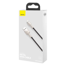 Кабель Baseus Cafule Series Metal Data Cable USB to IP 2.4A 2m Black