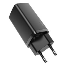 Мережевий зарядний пристрій Baseus GaN2 Lite Quick Charger C+U 65W EU Black