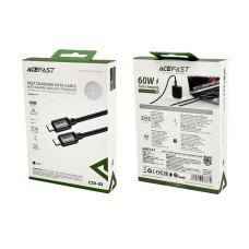 Кабель ACEFAST C20-03 USB-C to USB-C aluminum alloy charging data cable Black