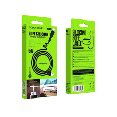 Кабель BOROFONE BX31 USB to iP 2.4A, 1m, silicone, TPE connectors, Black
