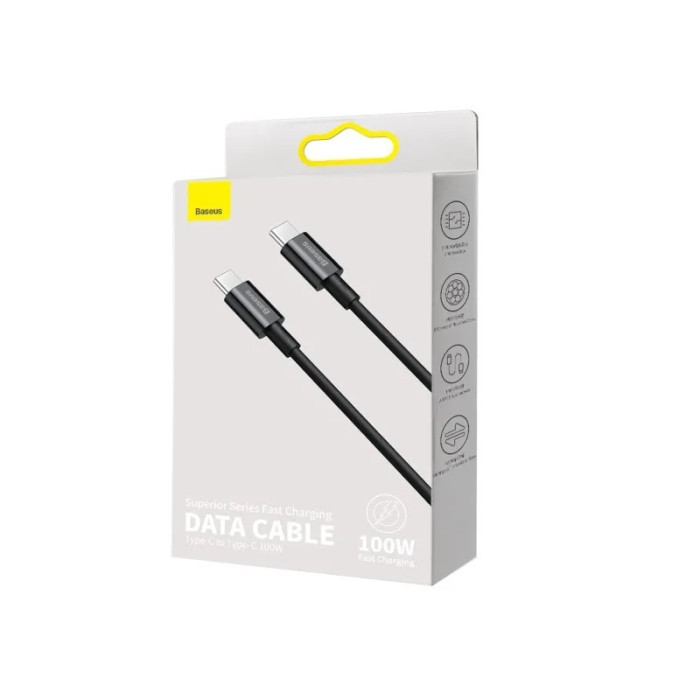 Кабель Baseus Superior Series Fast Charging Data Cable Type-C to Type-C 100W 1m Black
