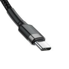 Кабель Baseus Cafule PD2.0 100W flash charging USB Type-C-Type-C cable (20V 5A) 2m Gray+Black