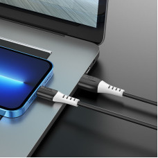 Кабель HOCO X82 USB to iP 2.4A, 1m, silicone, silicone connectors, Black