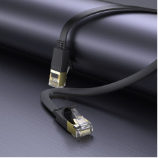 Мережевий кабель HOCO US07 General pure copper flat network cable(L=5M) Black