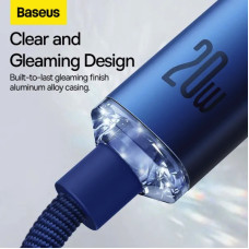 Кабель Baseus Crystal Shine Series Fast Charging Data Cable Type-C to iP 20W 1.2m Blue