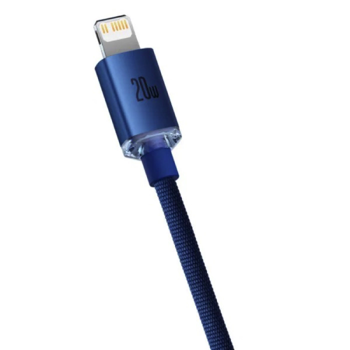 Кабель Baseus Crystal Shine Series Fast Charging Data Cable Type-C to iP 20W 1.2m Blue