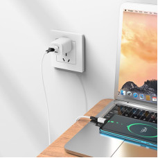 Кабель BOROFONE BX79 USB to Type-C 3A, 1m, silicone, silicone connectors, White