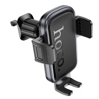 Автотримач для телефона HOCO H78 Vista push-type car holder (air outlet) Black Metal Gray