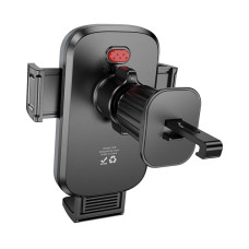 Автотримач для телефона HOCO H78 Vista push-type car holder (air outlet) Black Metal Gray