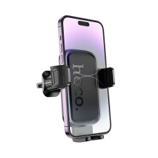 Автотримач для телефона HOCO H78 Vista push-type car holder (air outlet) Black Metal Gray