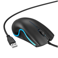 Миша HOCO GM19 Enjoy gaming luminous wired mouse Black