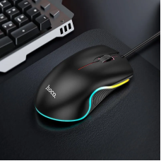 Миша HOCO GM19 Enjoy gaming luminous wired mouse Black