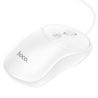 Миша HOCO GM13 Esteem business wired mouse White
