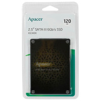 Накопичувач SSD Apacer AS340X 120GB 2.5" 7mm SATAIII 3D NAND Read/Write: 550/520 MB/sec