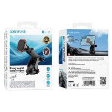 Автотримач для телефона BOROFONE BH125 Roman magnetic car holder (center console) Black and Red