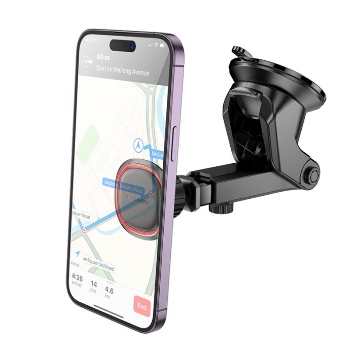 Автотримач для телефона BOROFONE BH125 Roman magnetic car holder (center console) Black and Red