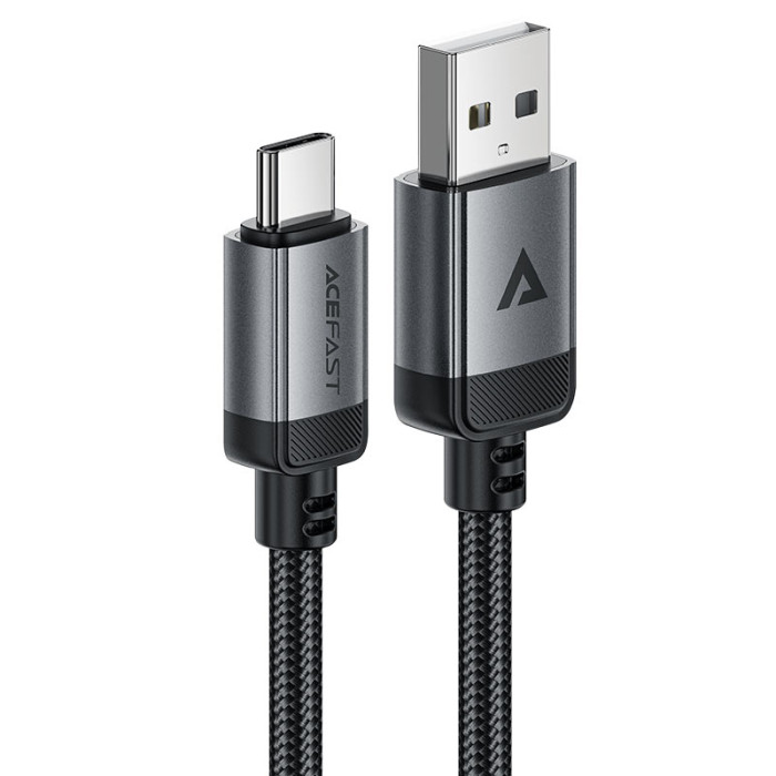 Кабель ACEFAST C20-04 USB-A to USB-C aluminum alloy charging data cable Black